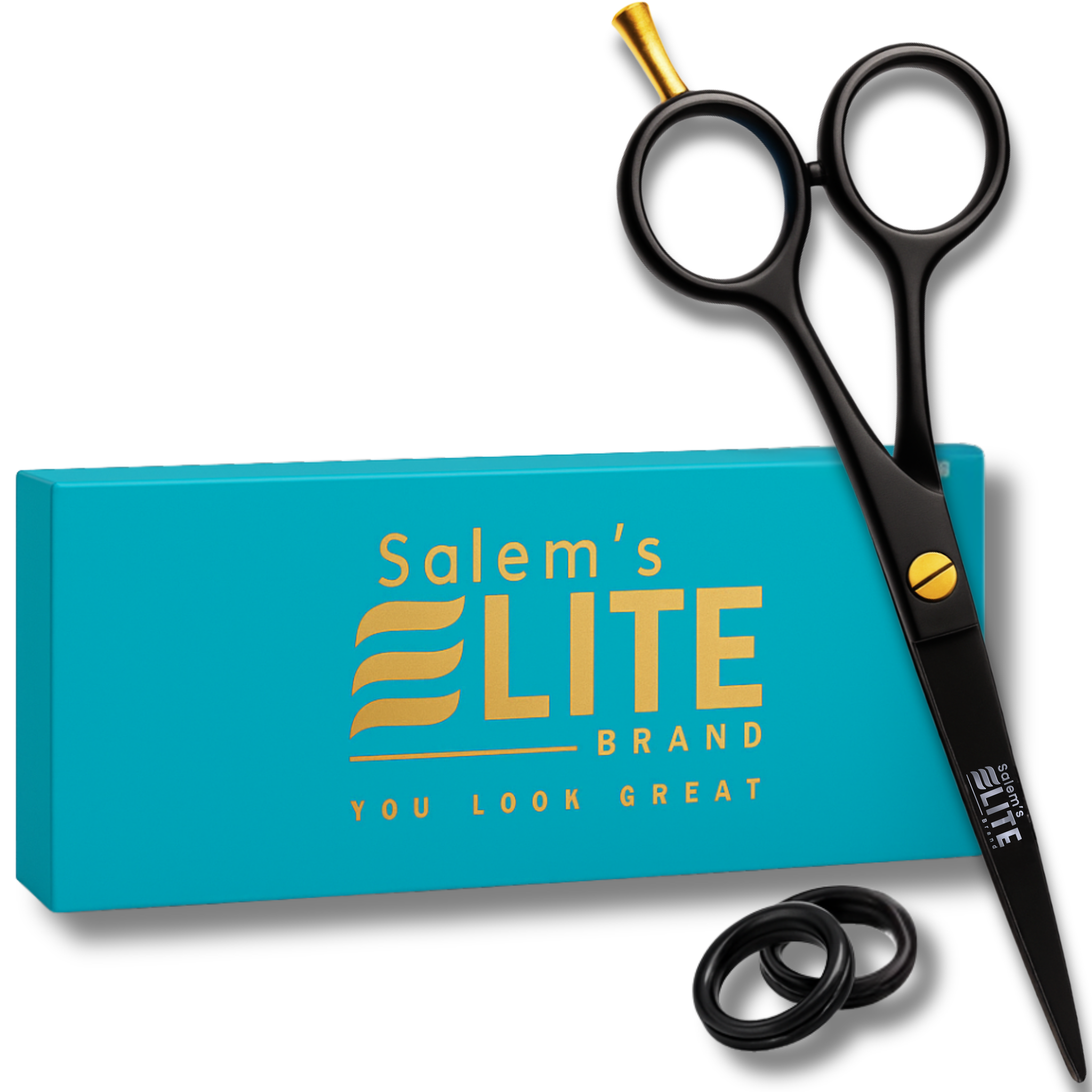 Salem's Elite Hair Cutting Barber Shears Scissors – 6.5 Inch Professional Hair Cutting Scissors for Men, Women, and Children– Premium High Carbon Stainless Steel
