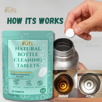 Salem’s Elite 12 Effervescent Water Bottle Cleaning Tablets | Tumbler Cleaning Tablets | Deodorizes & Removes Stains on Stainless Steel, Tumblers, Baby & Sports bottles