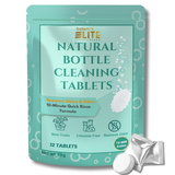 Salem’s Elite 12 Effervescent Water Bottle Cleaning Tablets | Tumbler Cleaning Tablets | Deodorizes & Removes Stains on Stainless Steel, Tumblers, Baby & Sports bottles