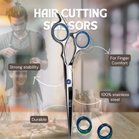 Salem's Elite Hair Cutting Barber Shears Scissors – 6.5 Inch Professional Hair Cutting Scissors for Men, Women, and Children– Premium High Carbon Stainless Steel with Black Leather Pouch