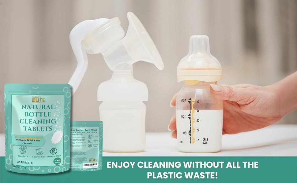 Salem’s Elite 12 Effervescent Water Bottle Cleaning Tablets | Tumbler Cleaning Tablets | Deodorizes & Removes Stains on Stainless Steel, Tumblers, Baby & Sports bottles