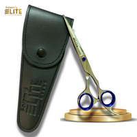 Salem's Elite Hair Cutting Barber Shears Scissors – 6.5 Inch Professional Hair Cutting Scissors for Men, Women, and Children– Premium High Carbon Stainless Steel with Black Leather Pouch