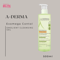 A-derma Exomega Emollient Cleansing Gel Body And Hair 500ml