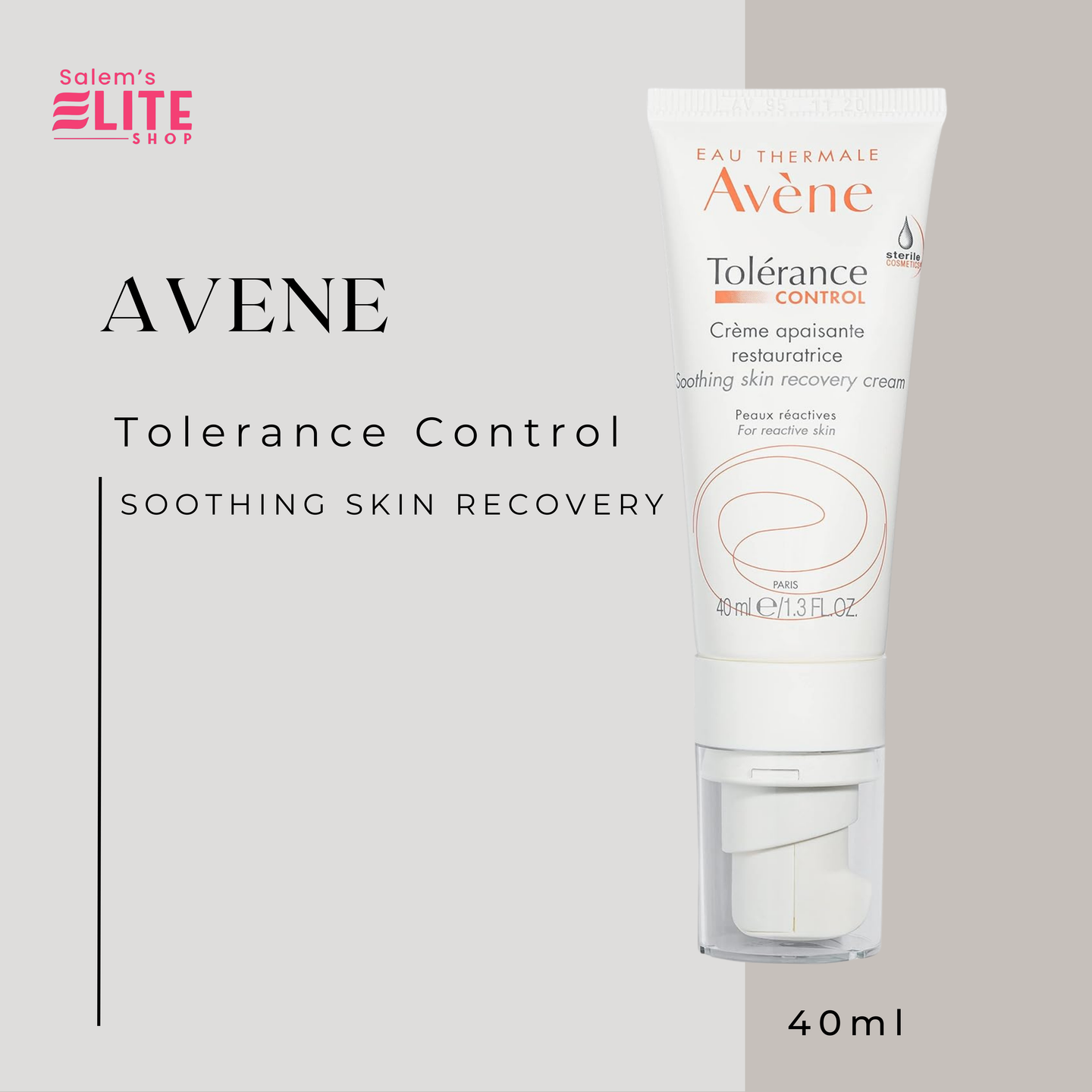 Avene Eau Thermale Avene Tolerance Control Soothing Skin Recovery Cream 1.3 fl.oz.