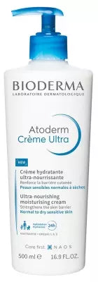 Bioderma Atoderm Creme Ultra-Nourishing - Moisturizer For Normal To Sensitive Dry Skin, 500ml