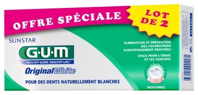 Gum Original White Toothpaste 2 x 75ml