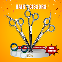 Salem's Elite Hair Cutting Barber Shears Scissors – 6.5 Inch Professional Hair Cutting Scissors for Men, Women, and Children– Premium High Carbon Stainless Steel with Black Leather Pouch